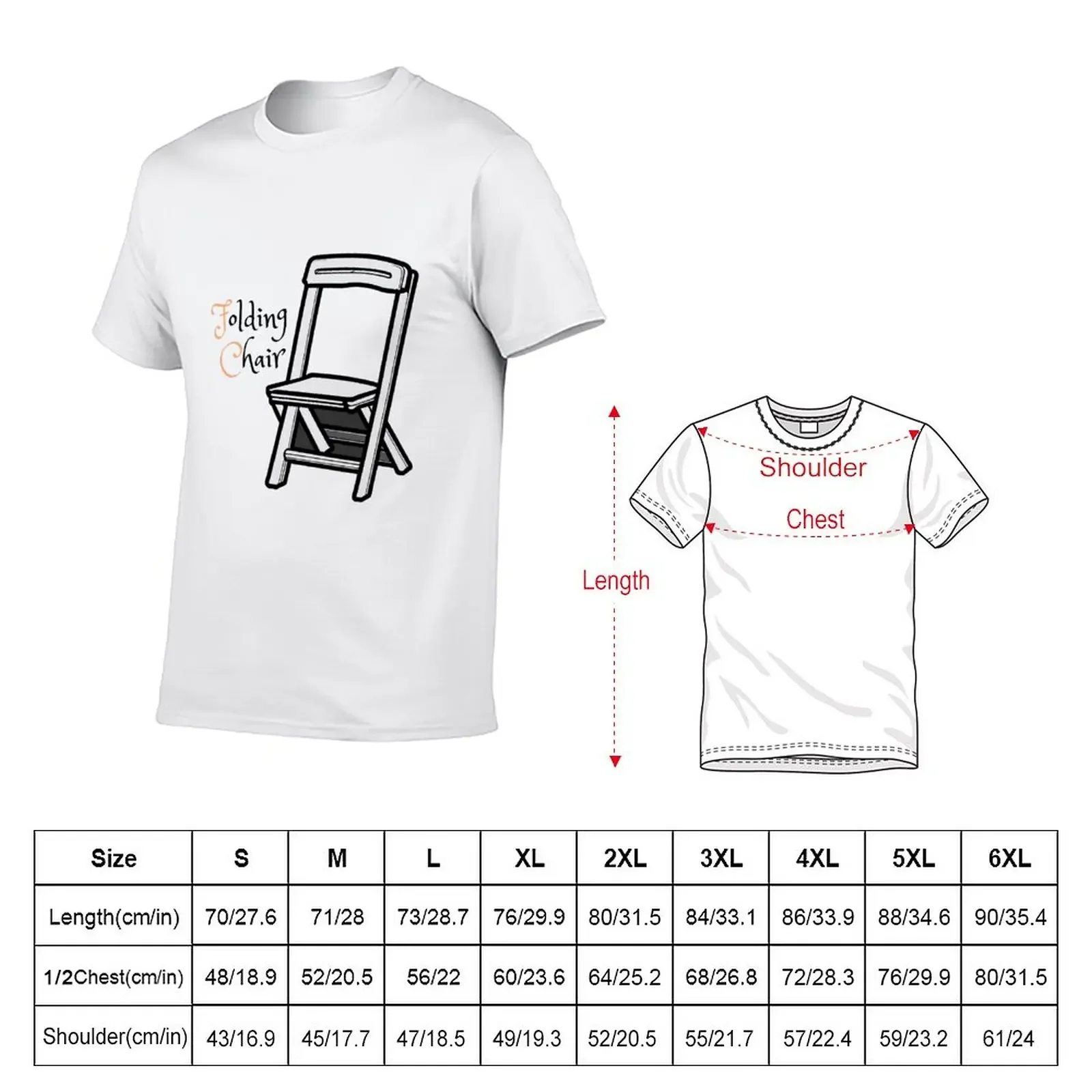 New Folding chair T-Shirt Short sleeve aesthetic clothes funny t shirts for men