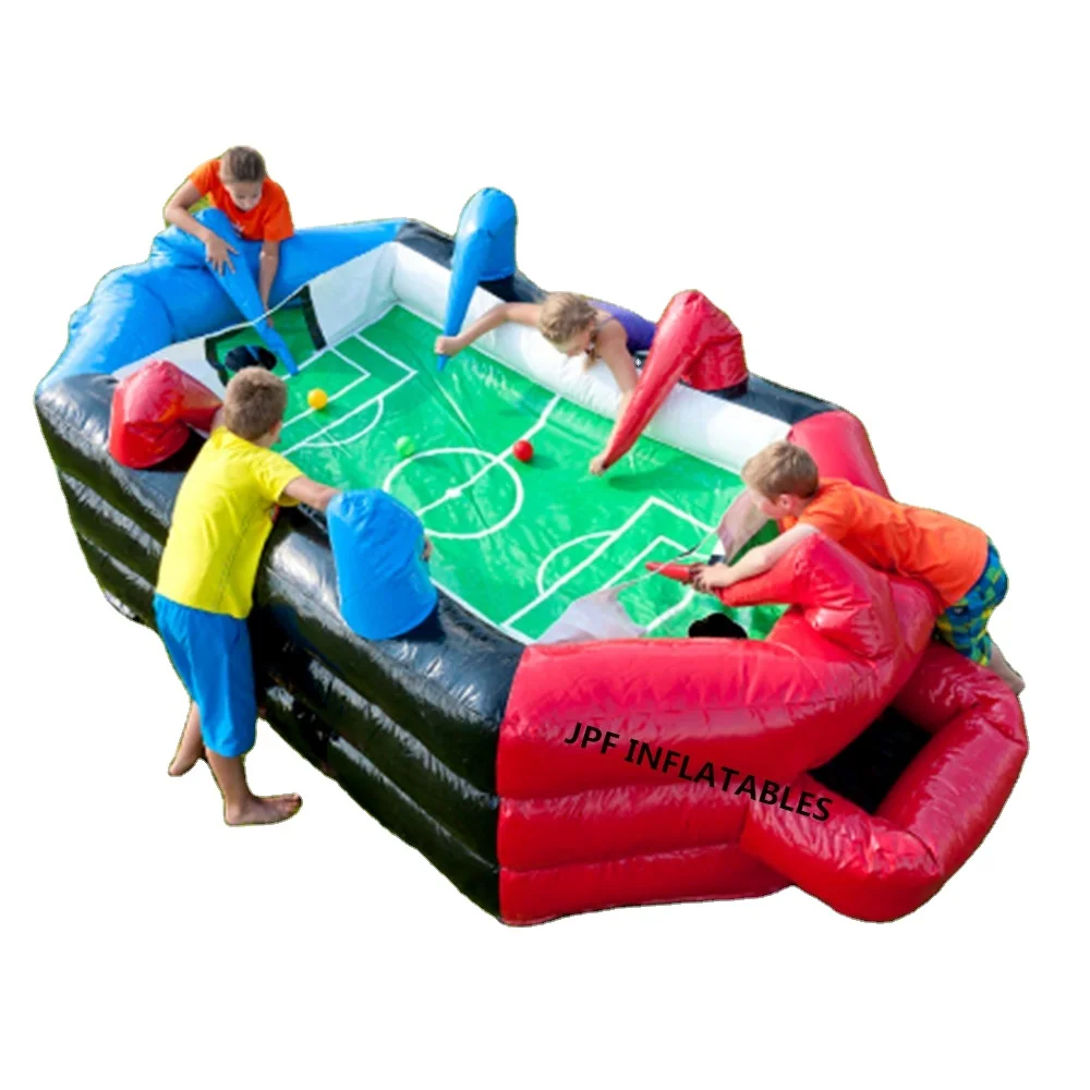 Inflatable hose hockey table game for kids, inflatable air hockey with slap shot for party