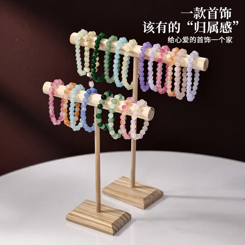 Select S/M/L Wooden Necklaces Jewelry Rack Earring Hair Accessories Bracelet Display Live Streaming Stall Stand Bracelet display