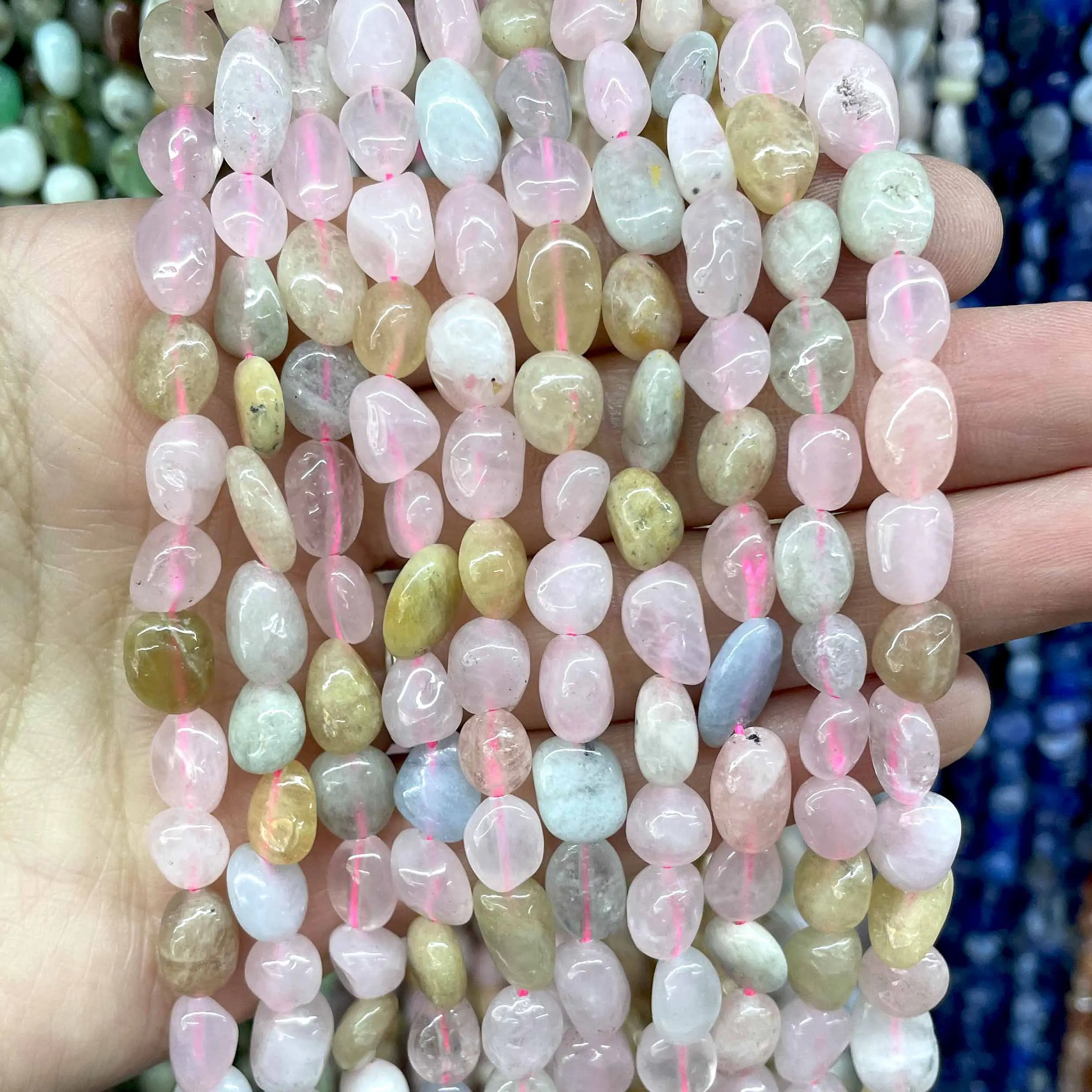 Natural Irregular Moonstone Jades Agates Amazonite Quartz Stone Spacer Beads For Jewellery Making DIY Bracelet Accessories