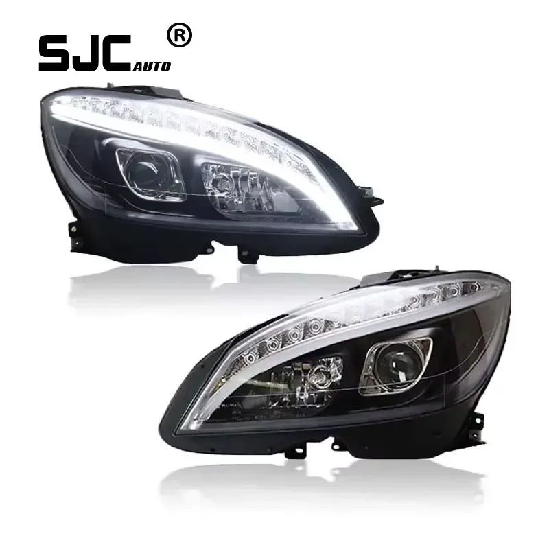 SJC Car Parts For Mercedes Benz C-class W204 2011-2013 Front LED Headlights For Mercedes Benz C200 C260 C300 Turn Signal Lamps