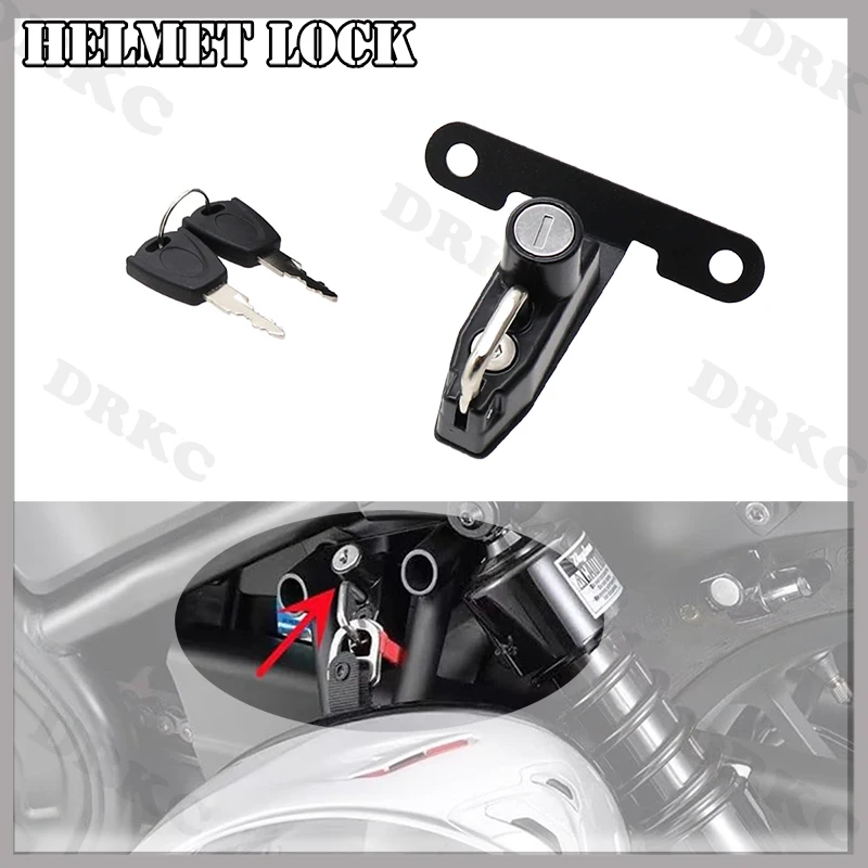 

Замок мотоциклетного шлема для Honda Rebel 300 500CMX 300 CMX 500 | Противоугонное устройство безопасности 2017-2023 Модели