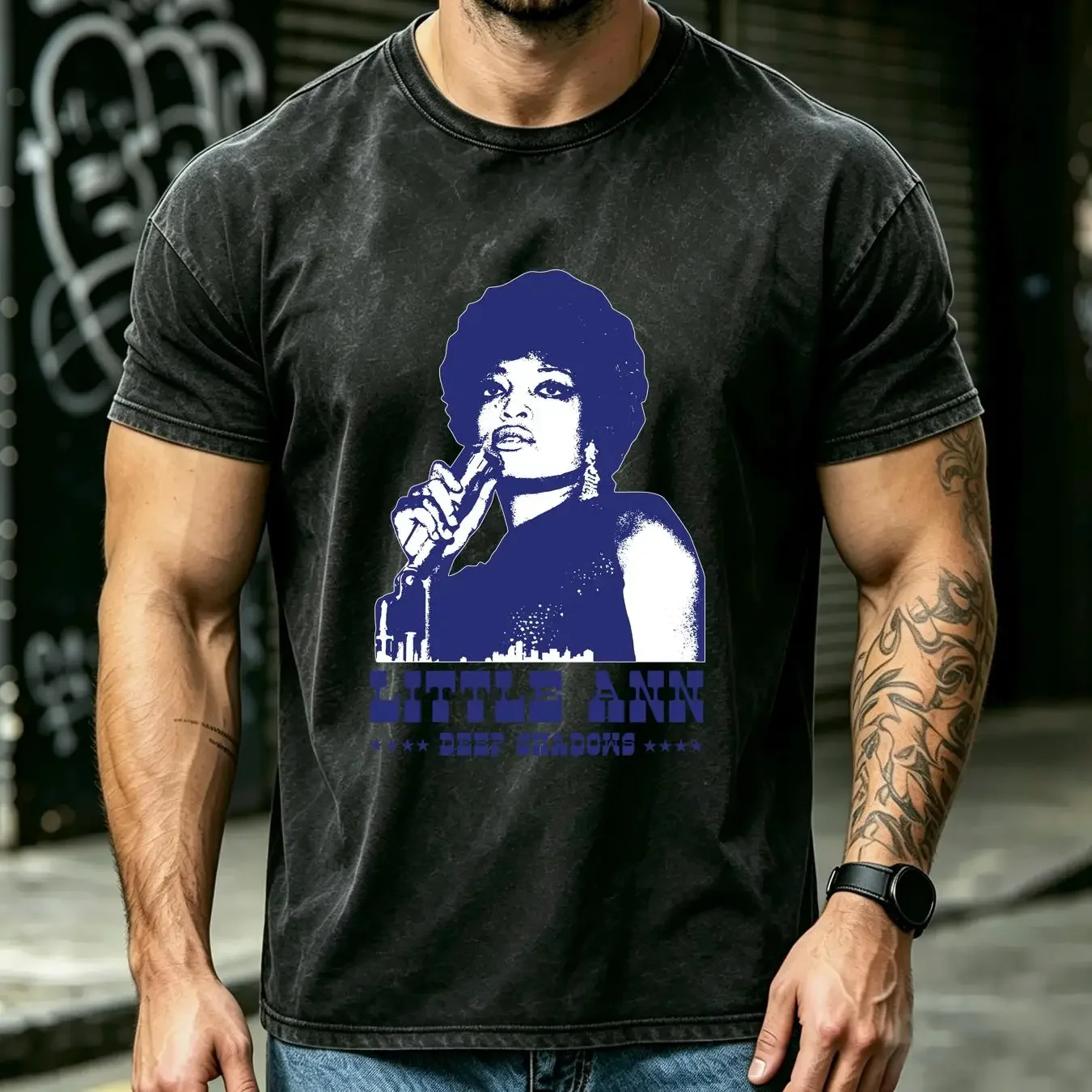 washed T Shirt Little Ann music mod stax motown Northern Soul Kent long or short sleeves vintage Washed Unisex