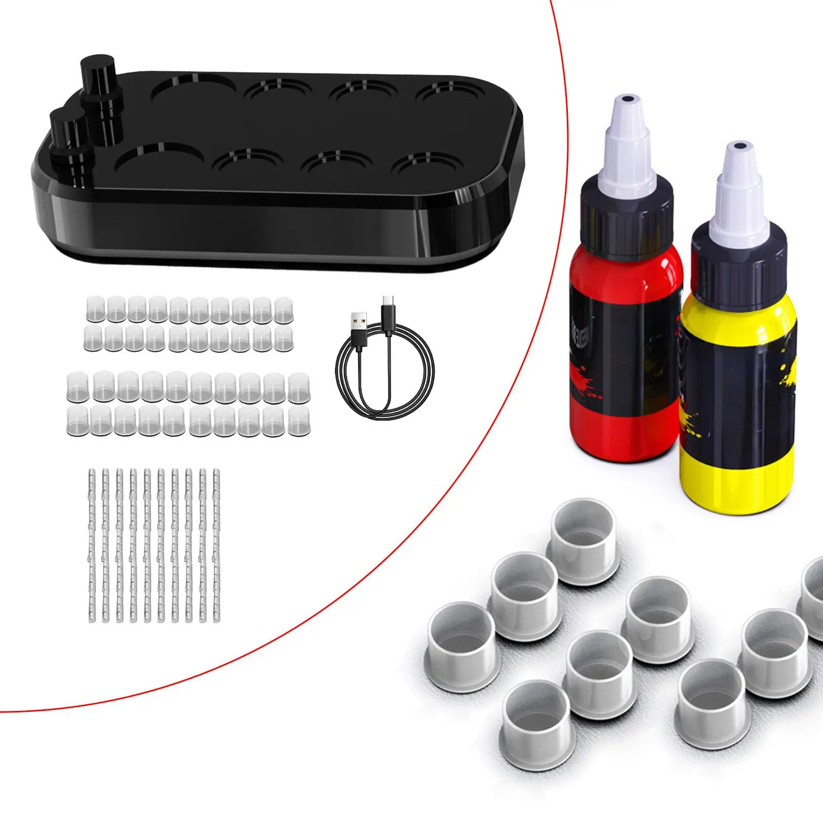 

Ink Shaker Paint Mixer Easy Carrying Stable Lightweight Ink Cup Multiuse Small for Home Studio Pigment Liquids Tattoo Liquid