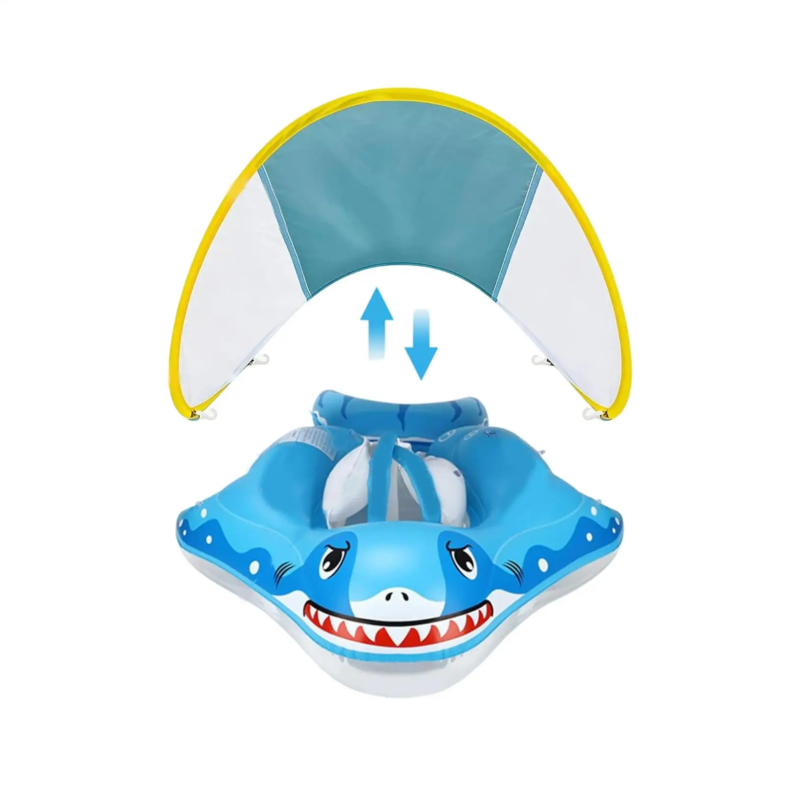 New Upgrade Baby Swimming Pool Float With Inflatable Infant Floating Ring Kids Swim Circle with sunshade Bathing Summer Toys