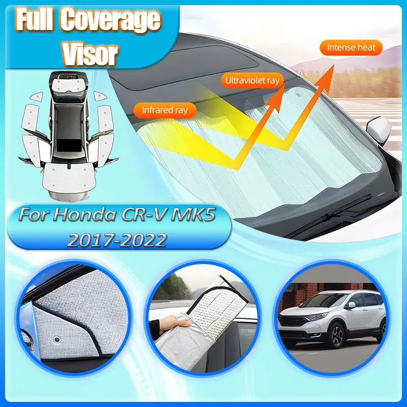 

For Honda CR-V MK5 Body Kit 2017 2018 2019 2020-2022 Car Full Sun Visors Window Covers Sunshades Protect Covers Car Accessories