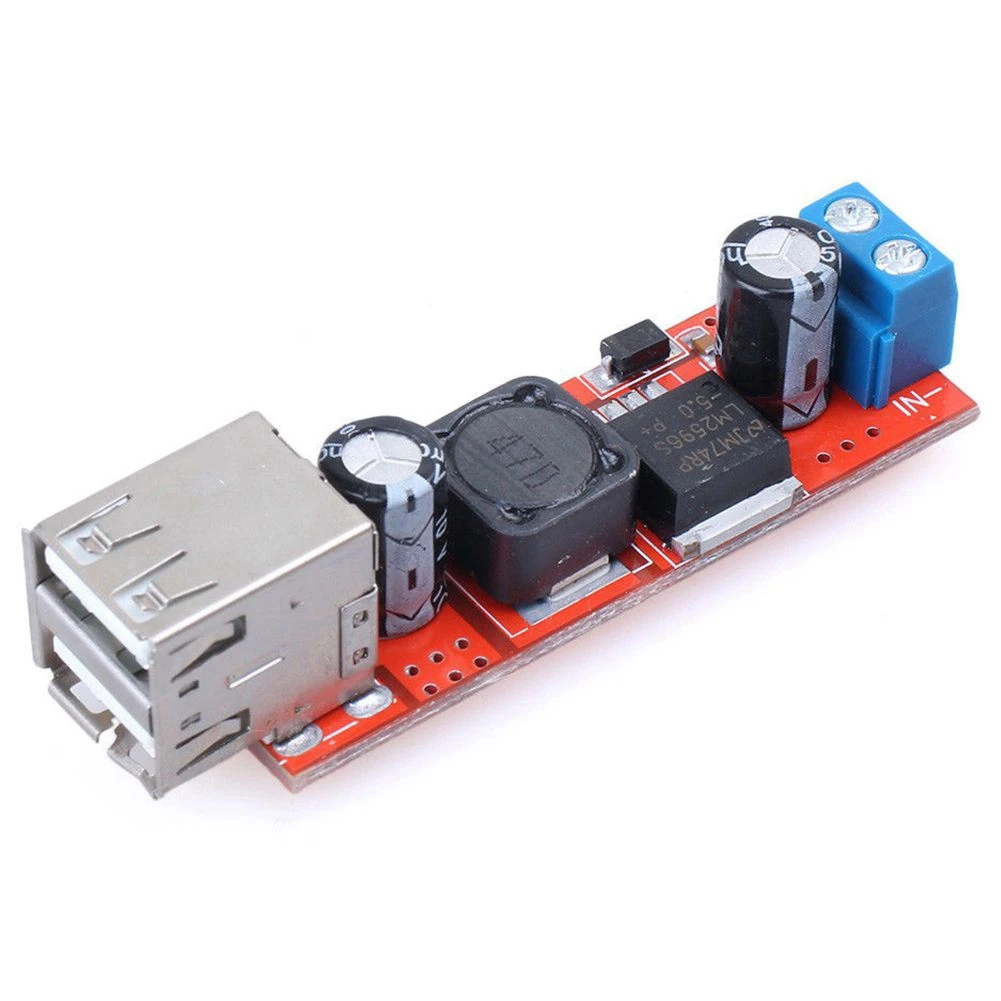 Dual USB 9V/12V/24V/36V to 5V Converter DC-DC 3A Step Down Power Module