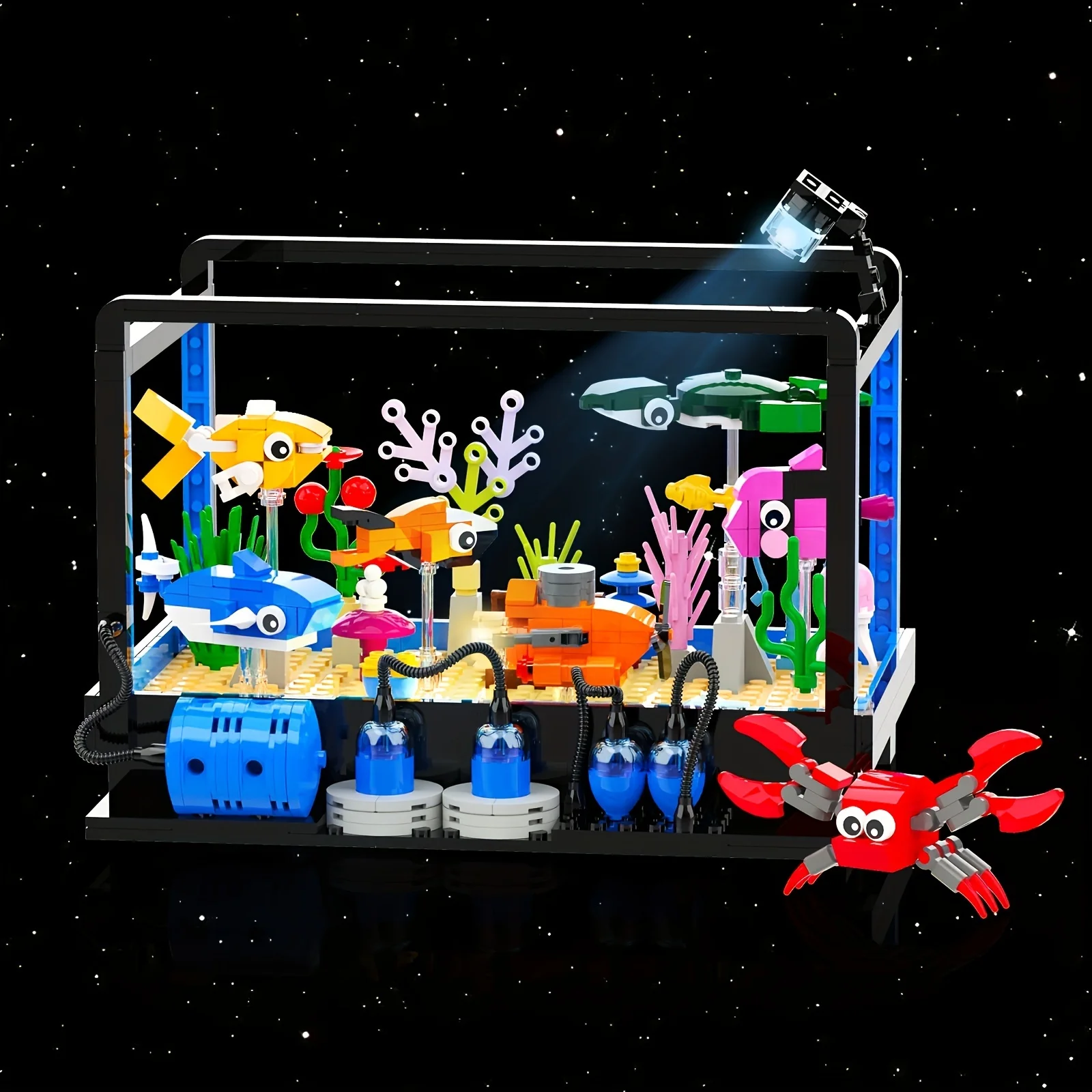 

Large Fish Tank Building Blocks Set - Creative DIY Desktop Decoration,Ideal Gift for Christmas, Birthday, Thanksgiving