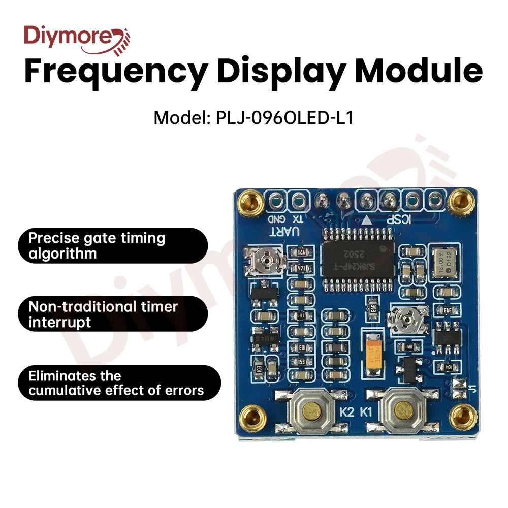 0.96 Inch PLJ-096OLED-L1 Frequency Display Module 1KHz-100MHz OLED Frequency Signal Display High-Precision Frequency Counter