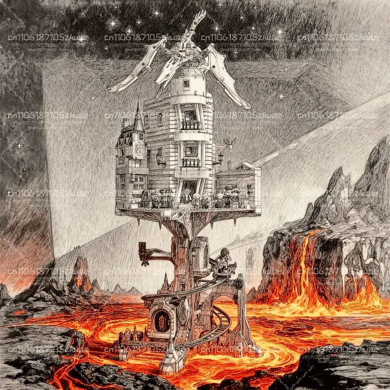 

MOC 4803 pieces of bank city street scene, wizard house model kit, assembly block set, suitable as a Christmas gift