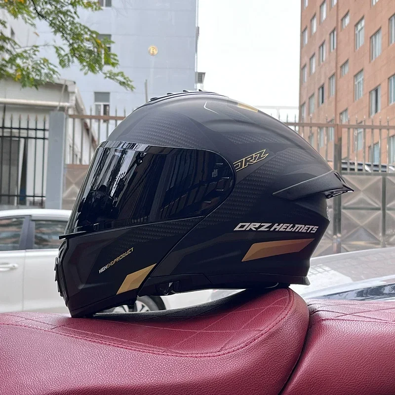 Мотоциклетный шлем с двойной линзой Casco Para Motocicleta, анфас, мото флип-шлем, мотоциклетное оборудование, одобрено DOT