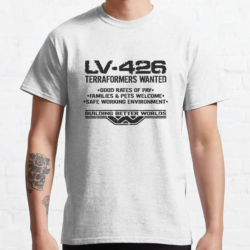 vintage Étrangers LV-426 T-Shirt Weyland Yutani 100% Cotton xenomorphe  Alien ripley  retro horror movie plus size clothing