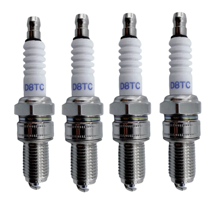 Paquete de 4 bujías D8TC de repuesto NGK 2120 D8EA para 125cc 150cc 200cc 250cc motor de 4 tiempos ATV motocicleta Scooter