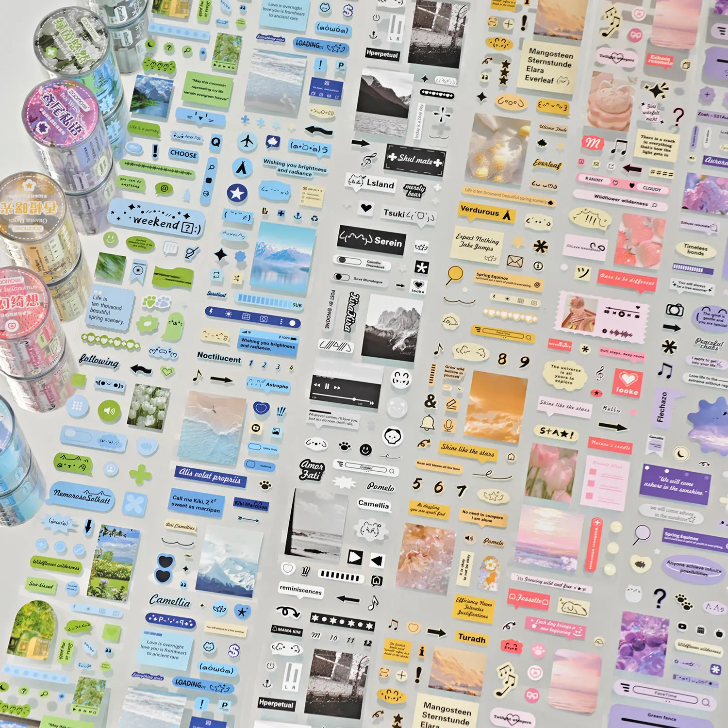 Die-Cut Tape Happiness Receiver Series Ins Handbook DIY Goo Card Decorative Material Decorative Stickers