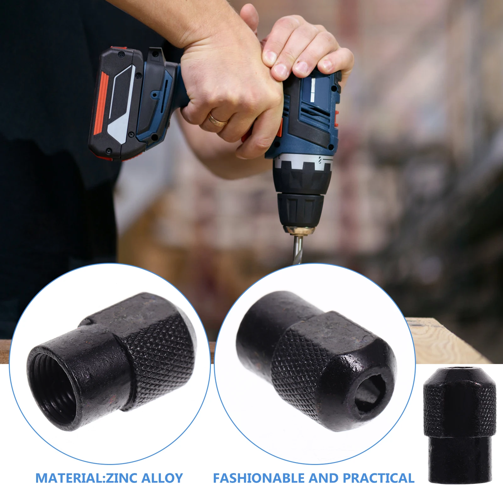 

5 шт. прочные гайки патрона M8x0,75 электрическая шлифовальная гайка многоразовые крепежные детали из цинкового сплава для электрического гаечного ключа M8x0,75 гайки патрона