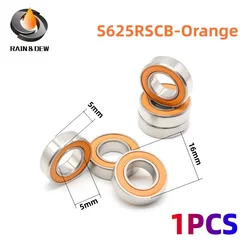 1Pcs High Quality S 625 2RS CB 5x16x5 MM ABEC-7 Ceramic Bearing Stainless Steel Hybrid Ceramic Ball Bearing ABEC-7