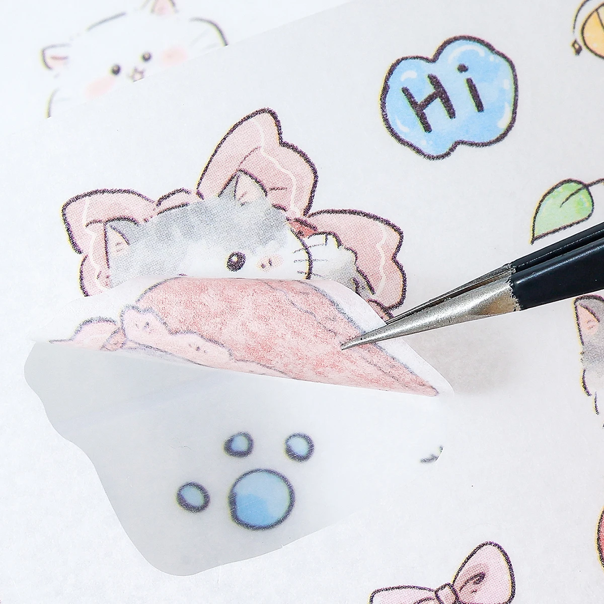 6 ロール/ボックス、DIY スクラップブッキングや文具装飾用のクリエイティブな動物パターンステッカーセット、ファッション装飾用品