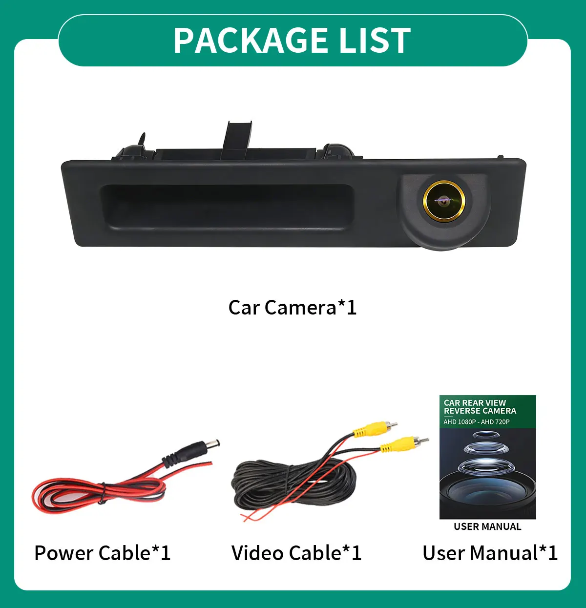 AHD 1080P Rückfahrkamera für BMW F30 F10 X3 F25 F31 F46 X1 F48 F22 3er 5er Serie Auto-Rückfahrkamera – Detail 17