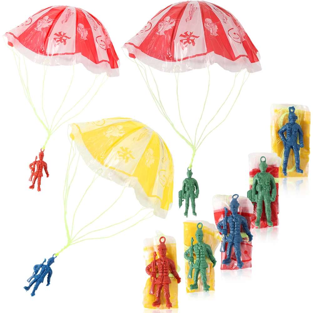 Jouet de Parachute à lancer manuel pour enfants, 10/1 pièces, soldat de Parachute éducatif, jeu de sport amusant en plein air, jouet de plage pour enfants