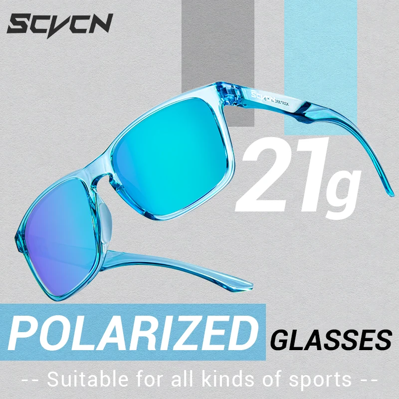 SCVCN New Polarized Sunglasses for Men MTB Cycling Glasses Outdoor Sports Bike UV400 Goggles Women Road Bicycle Cycling Glasses