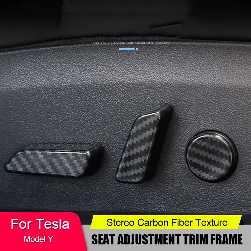 Applicable To Tesla Model 3 Electric Seat Adjustment Button Trim Frame 2019-2020 Auto Interior Accessories