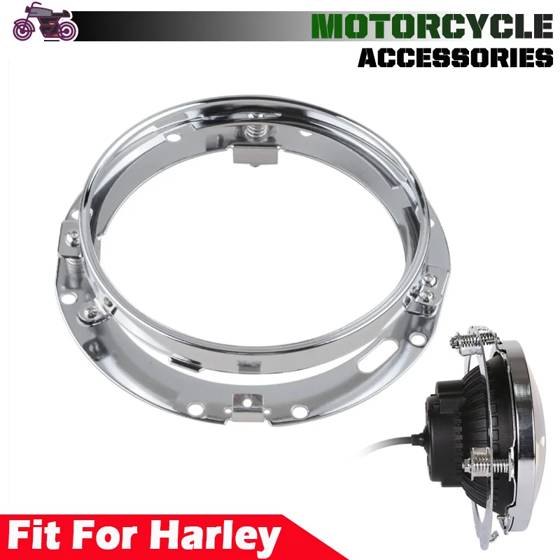 

Rhyming 7 Inch Mounting Bracket For Round LED Headlight Holder Fit for Harley-Davidson Touring 7" Motorcycles Accessories