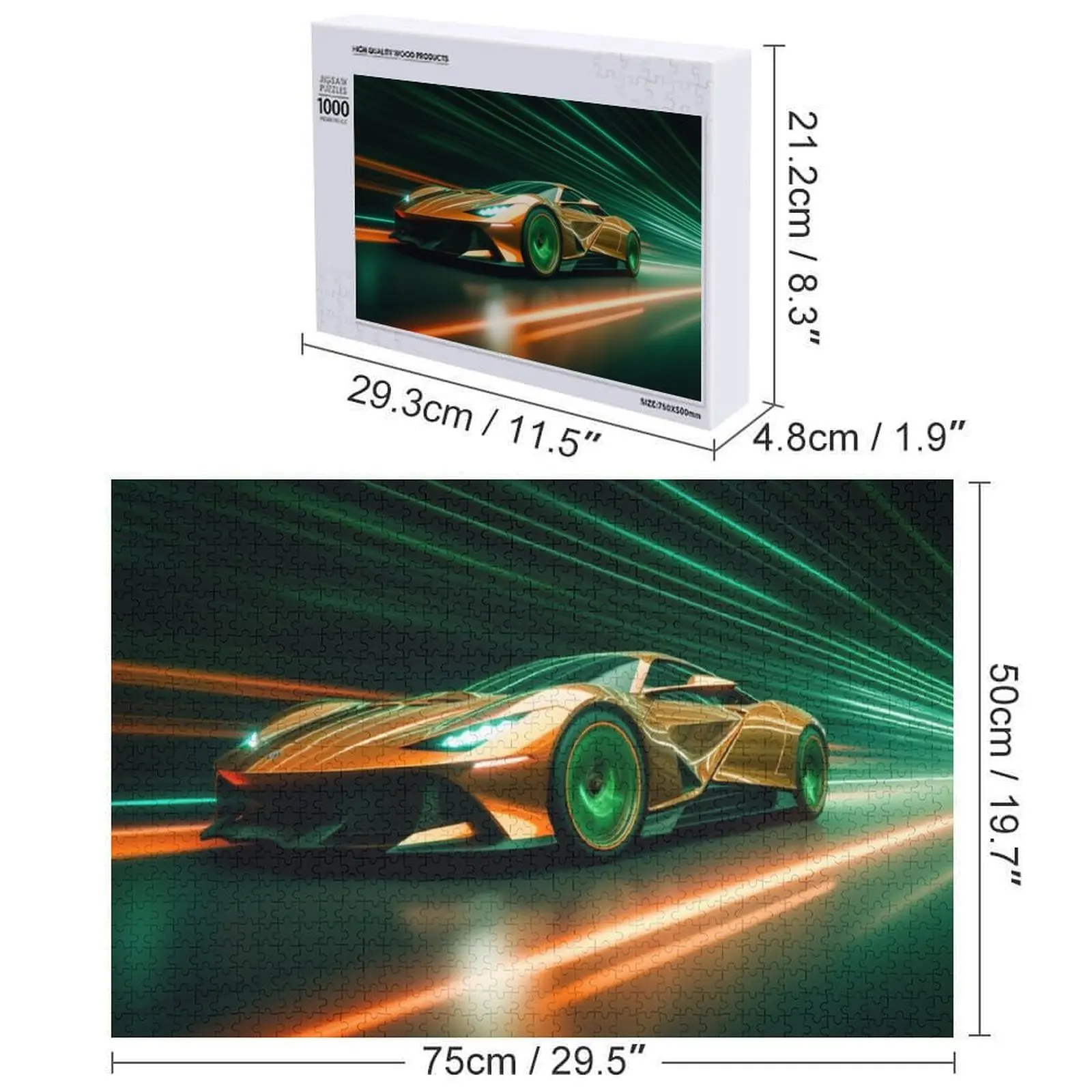 Carro futuristico 3 Jigsaw Puzzle Anime con foto personalizzate Puzzle