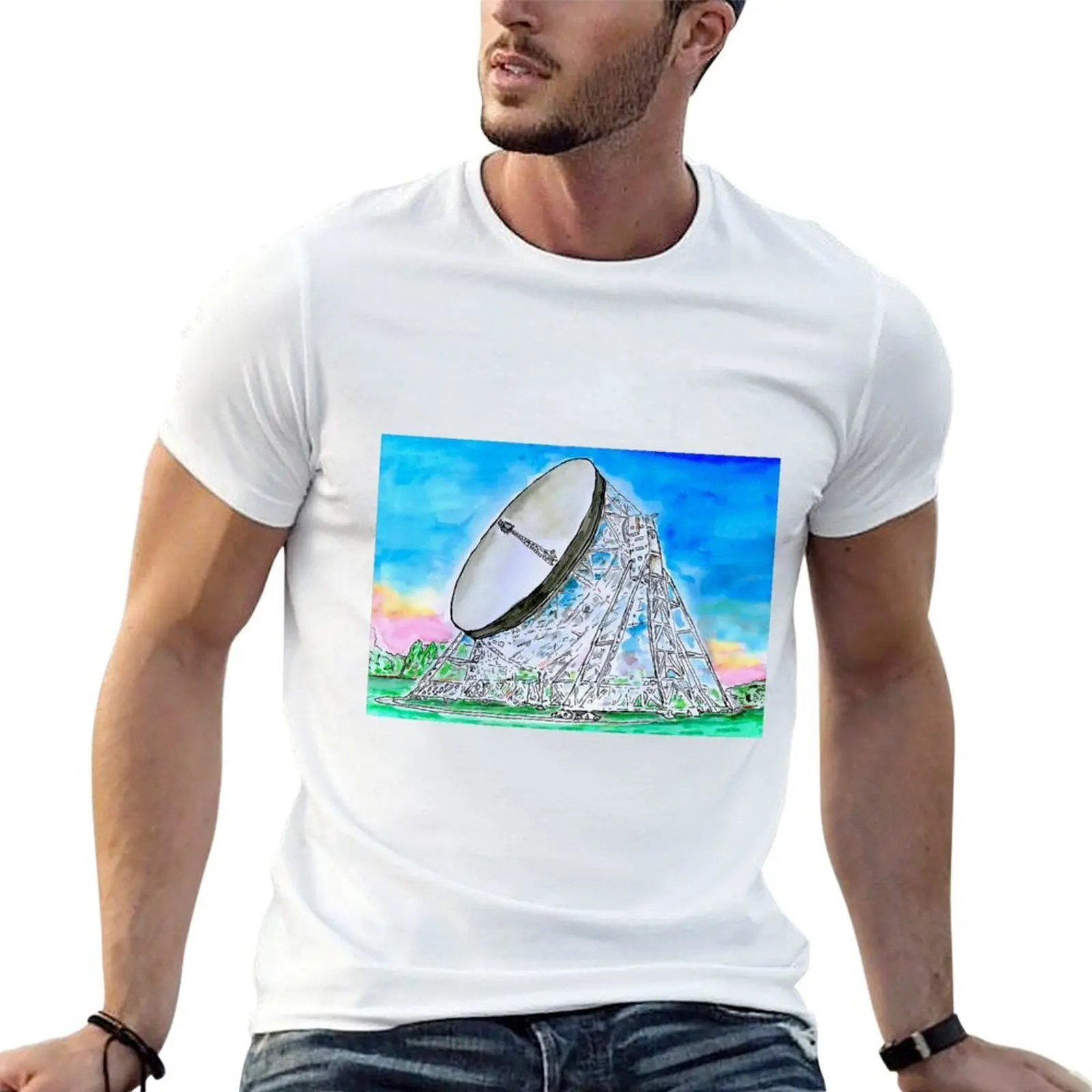 

Jodrell Bank Radio Telescope T-Shirt t shirts cotton 100% anime tshirt cotton t shirts man 100% T-shirt
