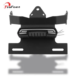 FIT For VULCAN S 650 Vulcan Cafe Fender Eliminator Registration License Plate Holder LED Tail Light Turn signal Lamp