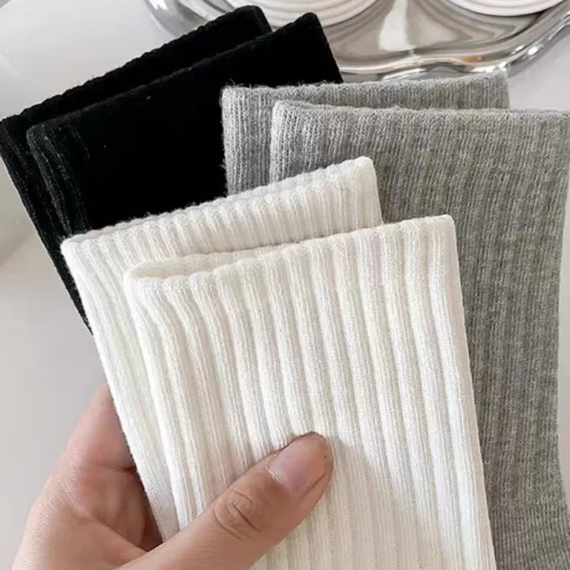 Y2K Soft Autumn Stacked Socks Women Versatile Loose Middle Cylinder Pile Up Sock Girls High Stretch Hosiery Winter Stockings image 5