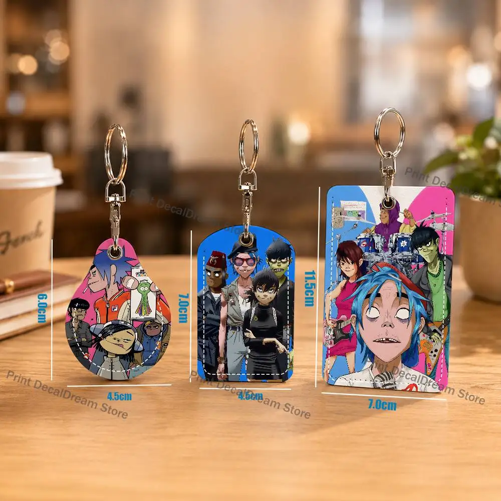 Band G-Gorillaz Halter-Schlüsselanhänger für Air Tag Bank, Business, Arbeitskartenhalter, Studentenkarte, Schutzhülle, Buskarte