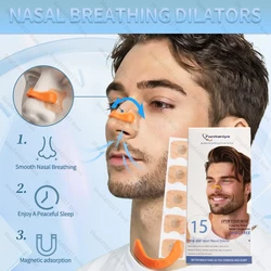 Magnetic Nose Dilator Anti Snoring Nose Patch Easy Breath Anti-Snoring Stop Snoring Device Preventing Snoring Improve Sleeping