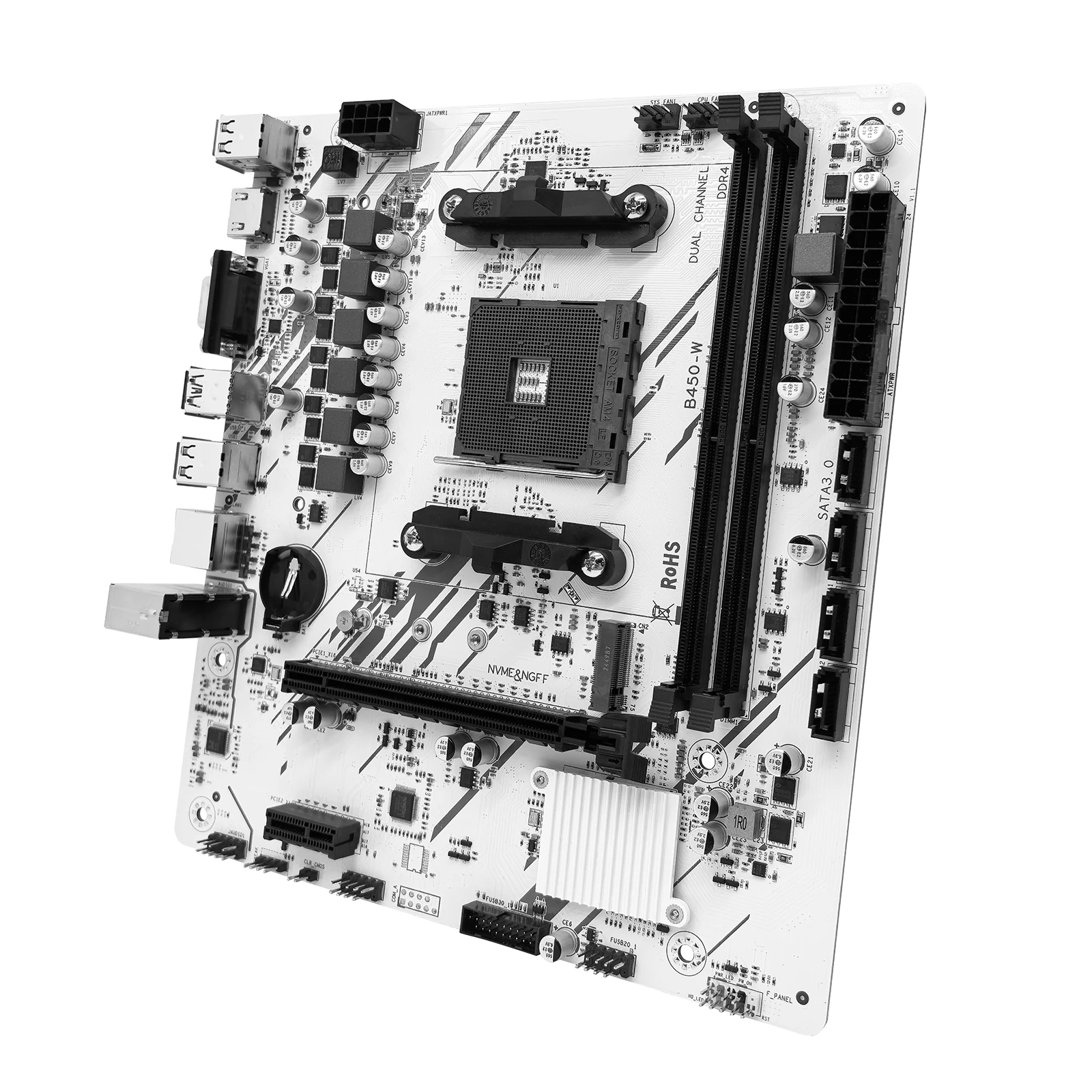 ZSUS B450 Motherboard  Set Kit With Ryzen R5 5600 DDR4 1*16GB 3200MHz memory AM4 Motherboard  M.2 NVME