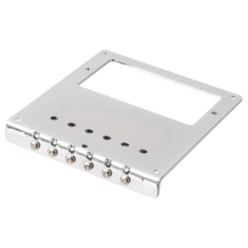 6 Roller Saddle 6 String Humbucker Guitar Bridge For Tele Telecaster Guitar (Chrome)