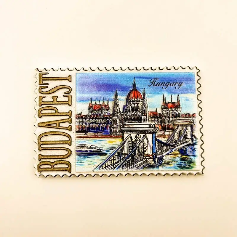 Budapest Architecture Stamp3dFridge Magnets Hungary Travel Souvenirs Home Decoration Supplies Gifts Hot Products