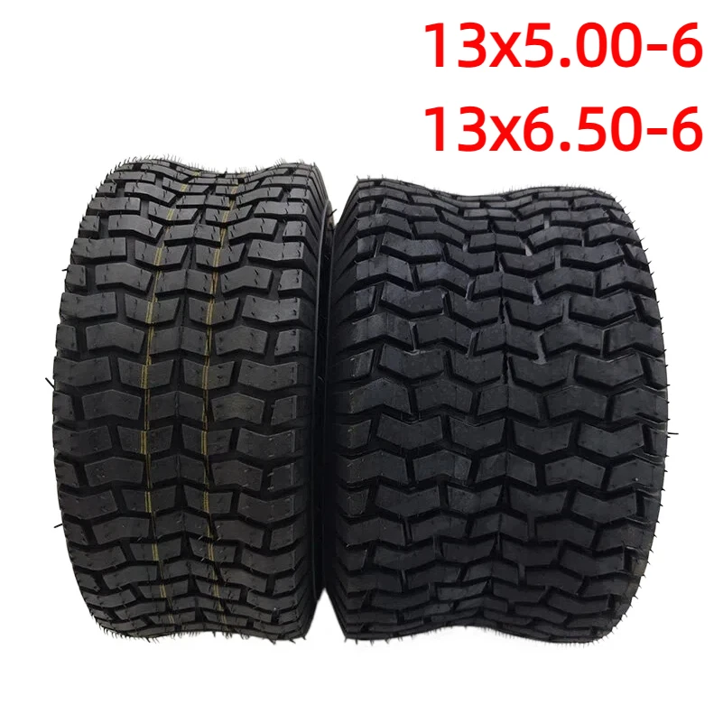 

13x6.50-6 Rear Turf Lawn Mower Tire Heavy Duty 4 PLY Tubeless 13x5.00-6 Front