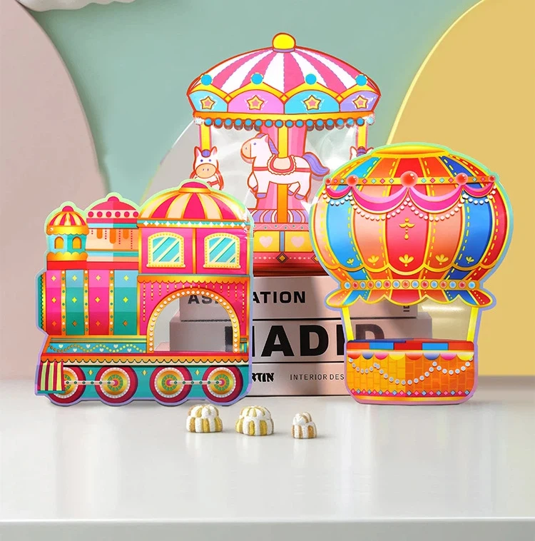 10/50 Stück Märchenhafte Süßigkeitentüten, lebensmittelecht, mit Reißverschluss, versiegelte Snackbeutel für Kekse, Süßigkeiten, Hochzeiten, Kindergeburtstage, Partygeschenke – Detail 1