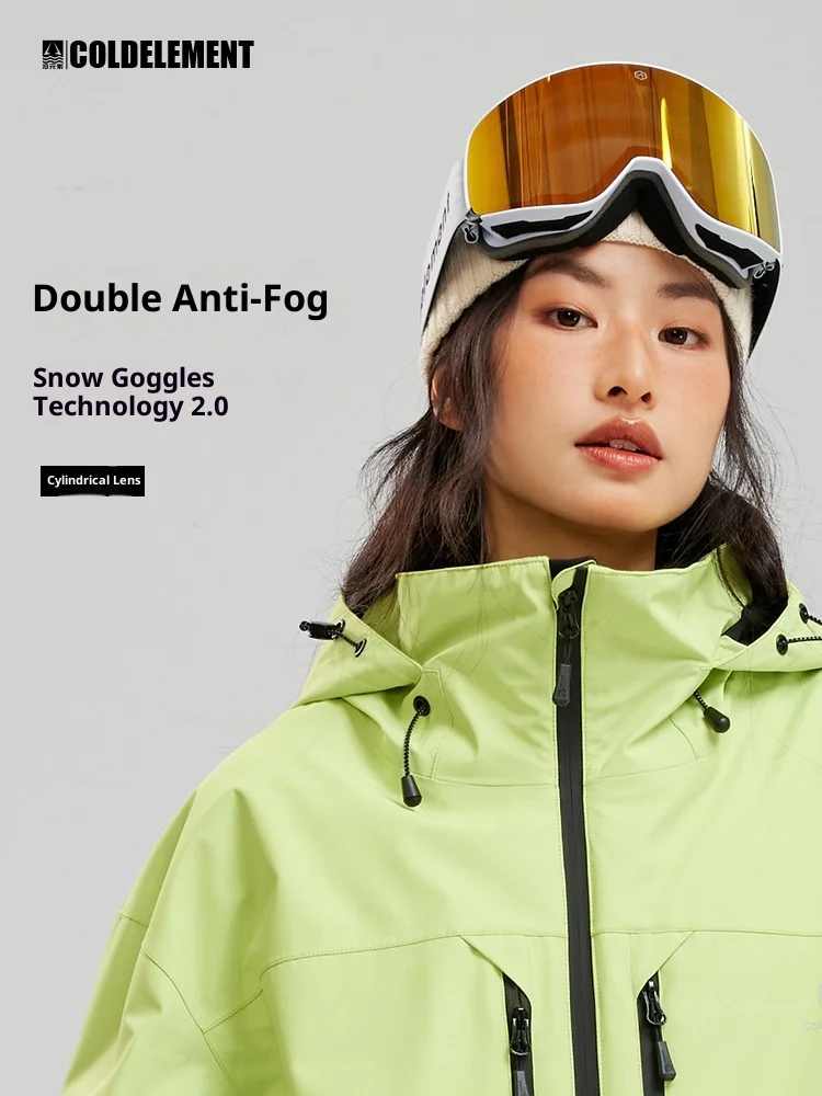 

Cylindrical Wide-Field Ski Goggles Men'S And Women'S Single And Double Board Ski Goggles Double-Layer Anti-Fog Goggles Magnetic