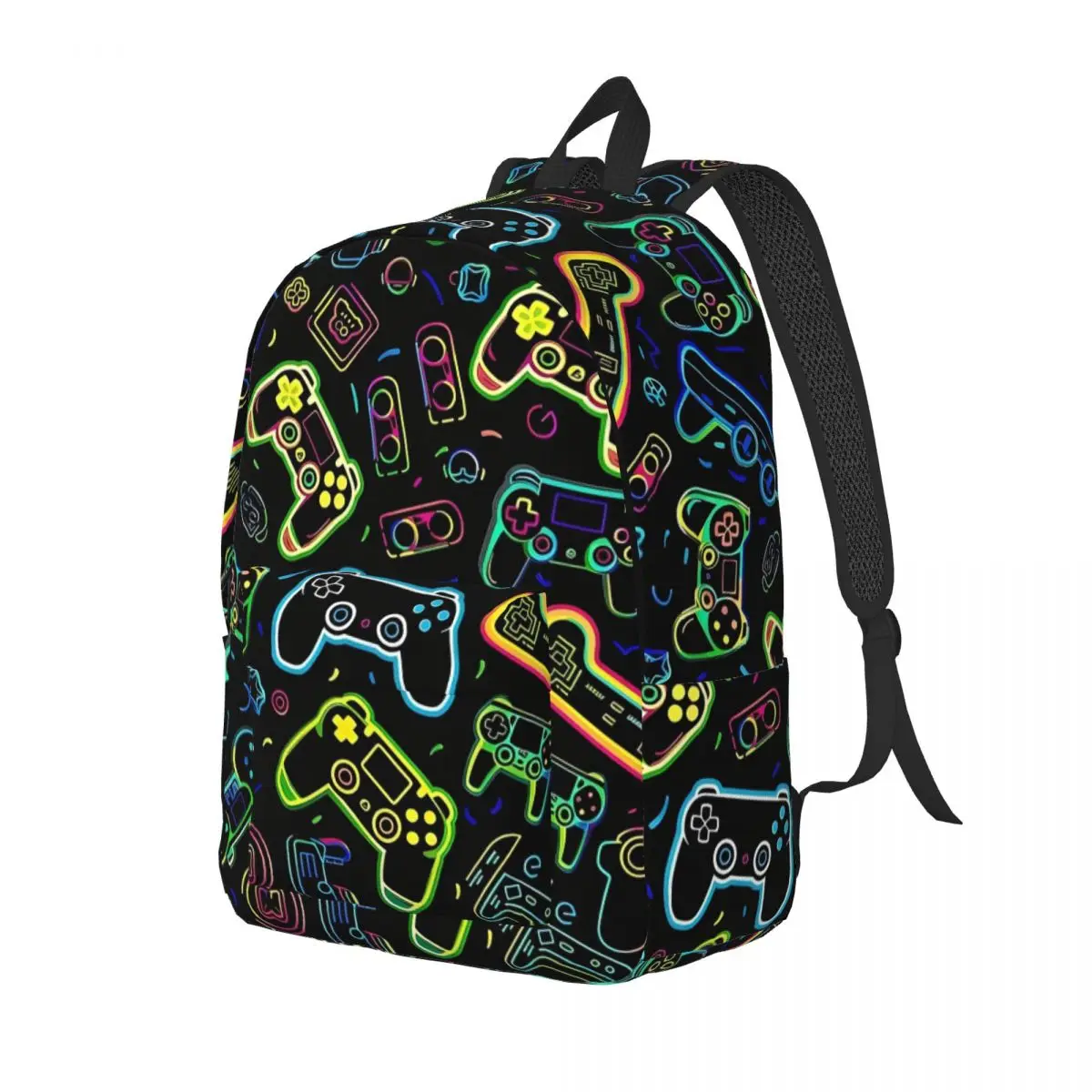 Video Game Gaming Controller Teenage Backpack Sports Student Work Daypack for Men Women College Canvas Bags
