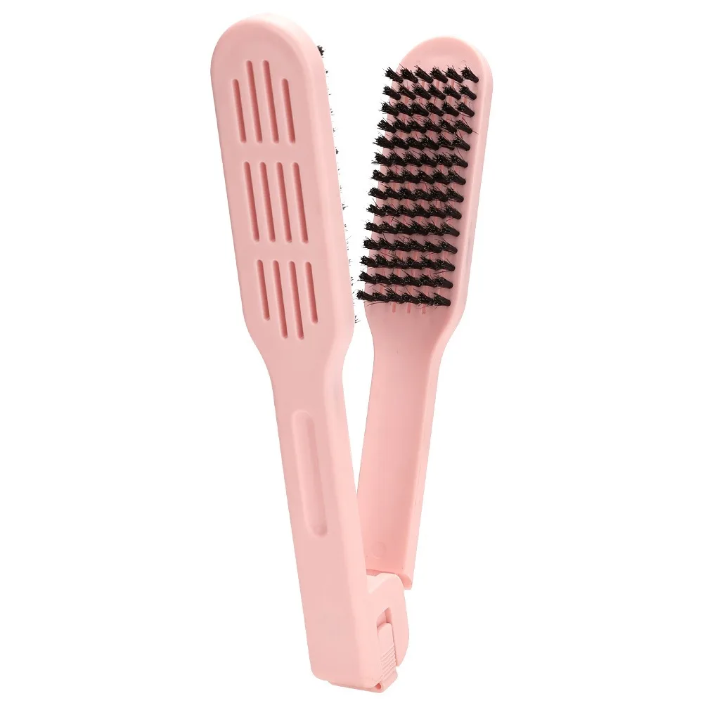 

Multifunctional Double Sided V Brush Anti-Static Hair Care Hairdressing Clamp Comb Anti-slip Durable Straightening Comb Women