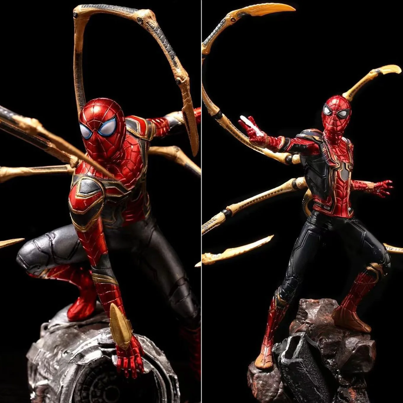 Figura de Héroe de la Liga de los vengadores, muñeco hecho a mano de acero Spider Man, regalo de cumpleaños para niño, Decoración de mesa, modelo de juguete