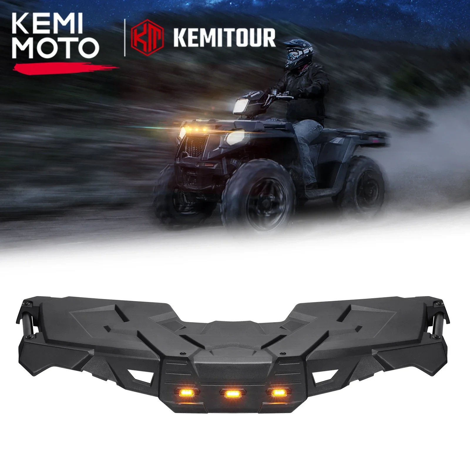 

KEMIMOTO ATV Front Rack with Lights Compatible with Polaris Sportsman 570 450 2017-2023 Plugs Assembly Replacement 2636440-070