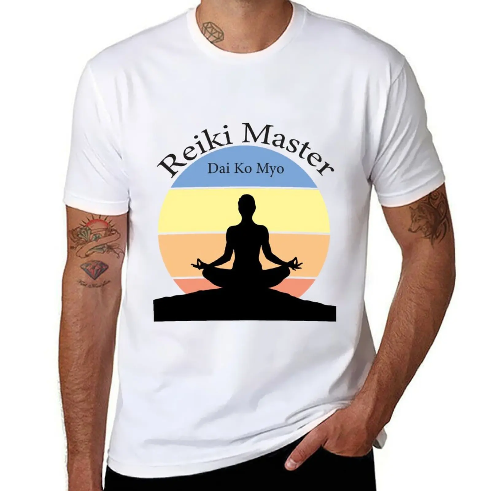 

Reiki Master tee T-Shirt t shirts cotton 100% t shirt man casual T-Shirt