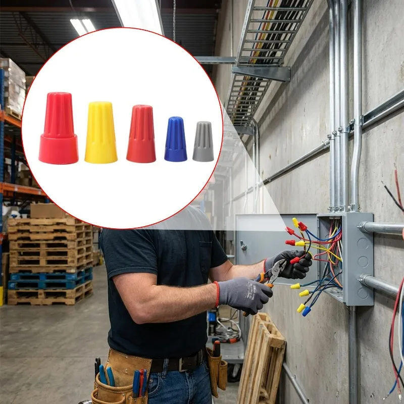 50/100x Colorful Wire Connector Caps Electrical Insulated Insert Twist Terminal Wire Nuts Spring End Screw Cap Assortment Kits