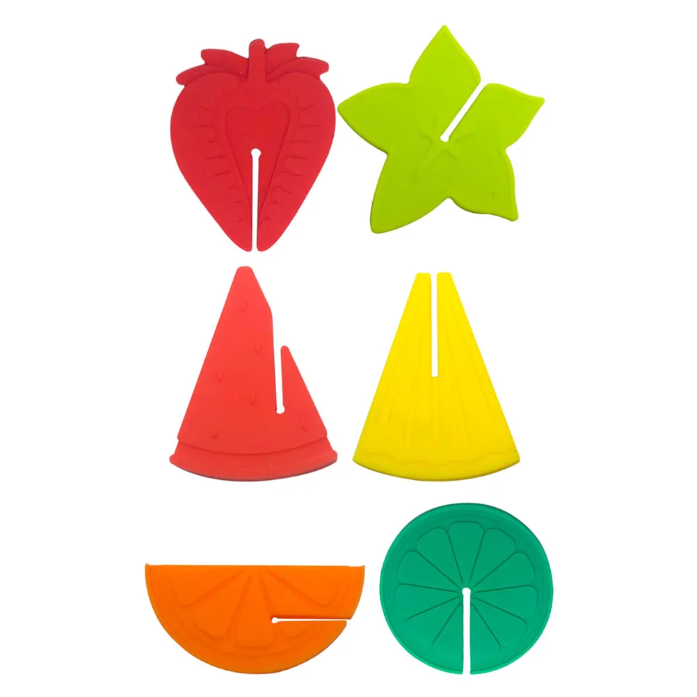 

6pcs Silicone Cup Markers High-Grade Reusable Wine Glass Identifiers Party Drink Charm Fruit Shaped Red Glassware Decor