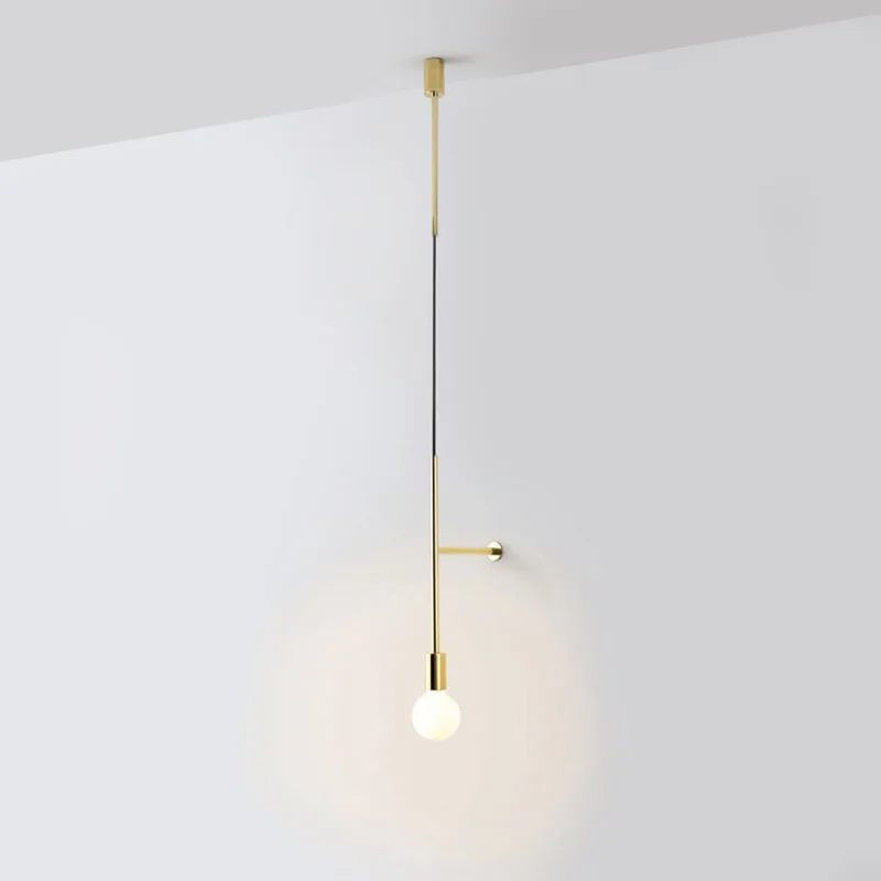 

Nordic bedroom bedside chandelier creative exhibition hall shop window personalized office minimalist line art wall lamp