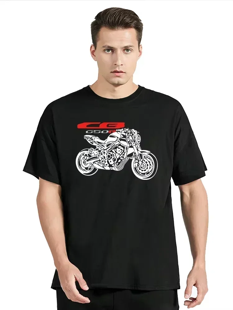 

Cotton T-Shirt Motorcycle Moto Hon Cb650R Cb 650 R Summer Fashion Men Oversized Tshirt Hip Hop Casual Tops T Shirt
