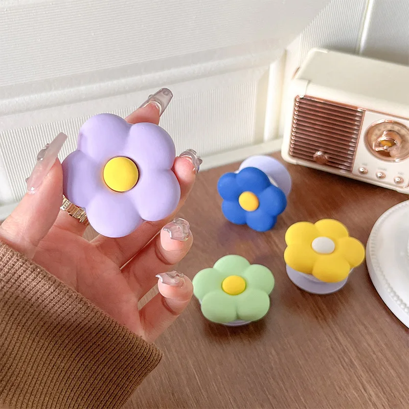 Korean Fresh Flower Universal Finger Ring Holder olding Phone Holder Smartphone Grip For iPhone Samsung Huawei