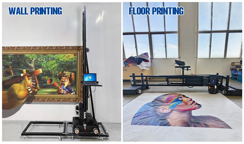 Factory Direct 3D Wall Printer for Home/Commercial Use, Print on Tile/Wood/Glass Walls, Custom Mural Design Machine Hot Sale