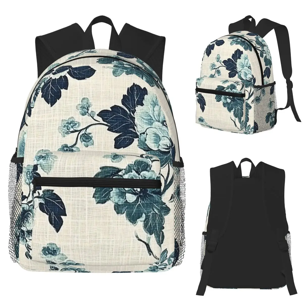 

Bold Pastel Retro Garden Inspired Chintzy Student Backpack School Bag Hiking Travel Daypack for Men Women Bookbag Shoulder Bags